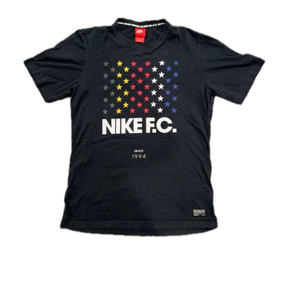 NIKE Authentic F.C. Golden Star Since 1994 Goal Men's T-Shirt Black Large - Picture 1 of 6